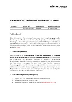 Richtlinie Anti-Korruption und -Bestechung 2024