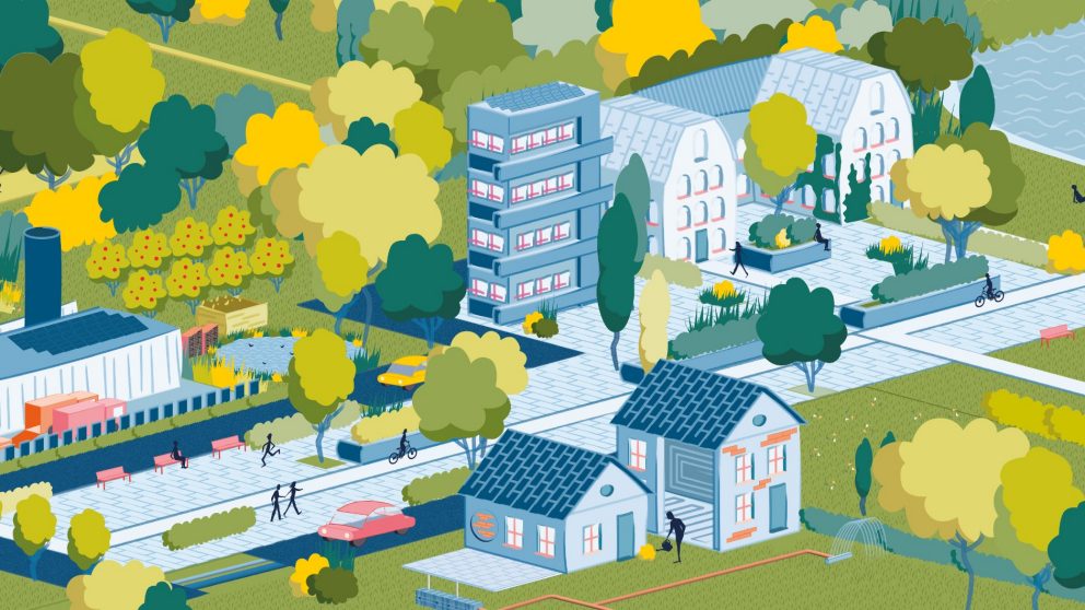 Illustration von wienerbergers Geschäftsbereichen