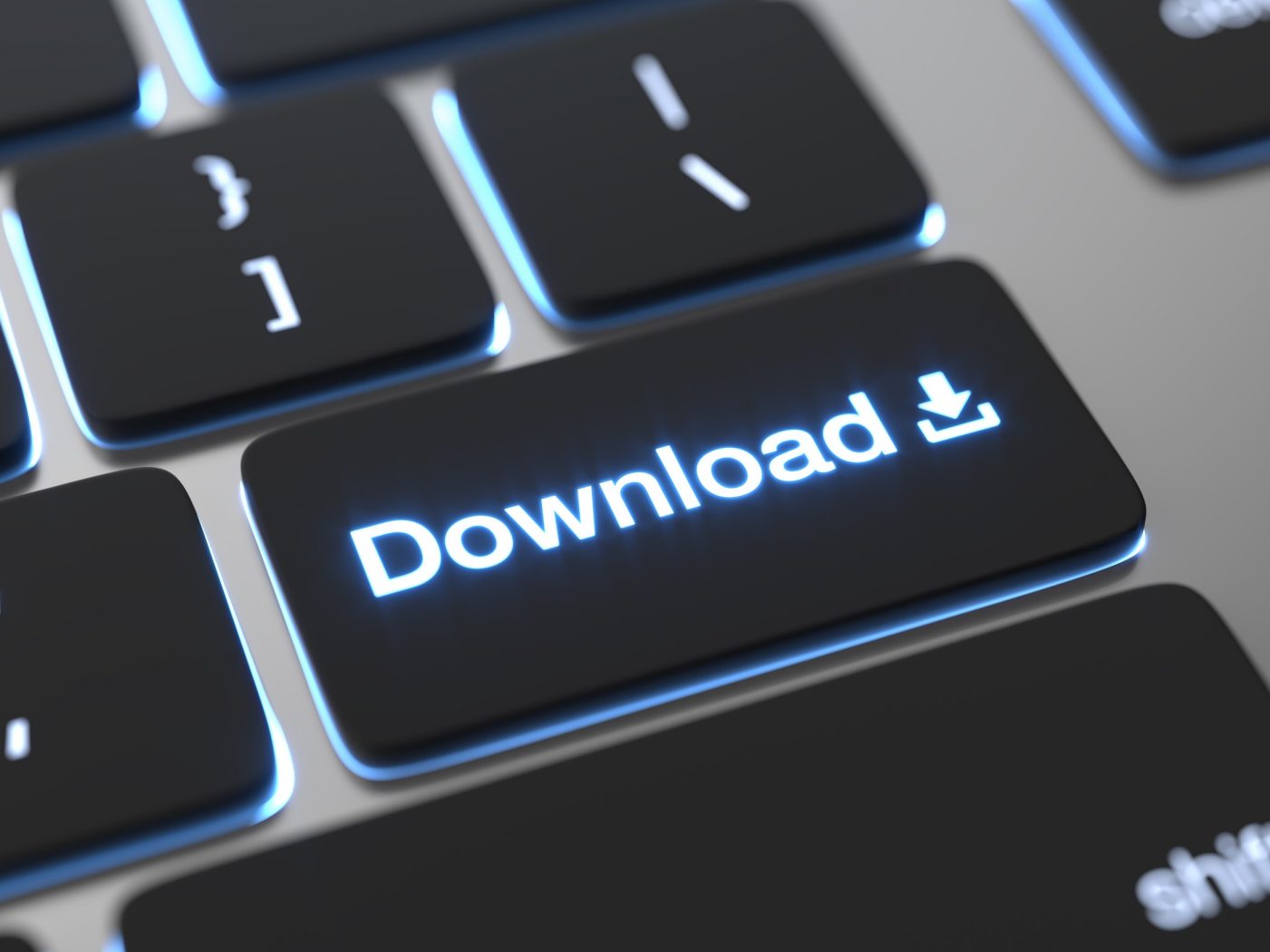 Download text on keyboard button.