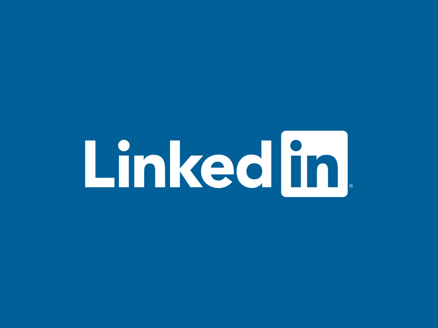 LinkedIn Logo, weißer Schrift auf dunkelblauer Hintergrund