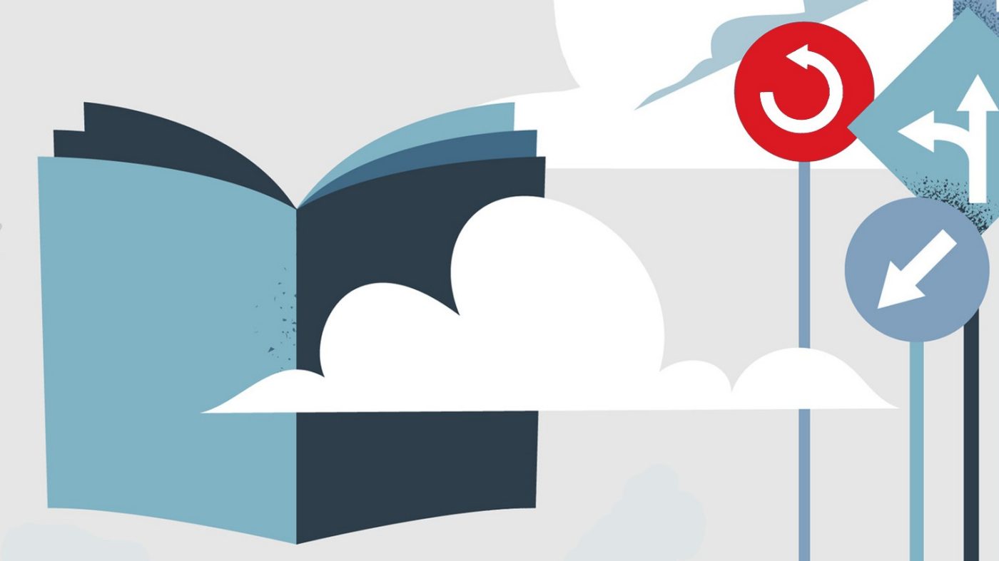 Grafik, Buch, Wolken, Schilder