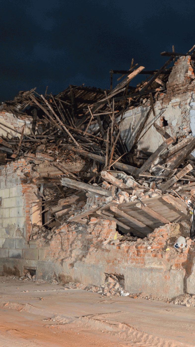 Erdbeben Kroatien, zerstörtes Haus