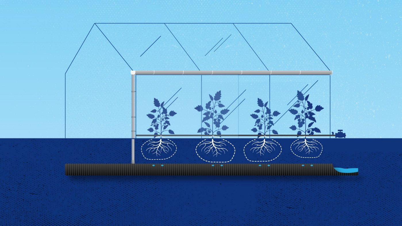 Illustration - Bewässerung in der  Landwirtschaft
