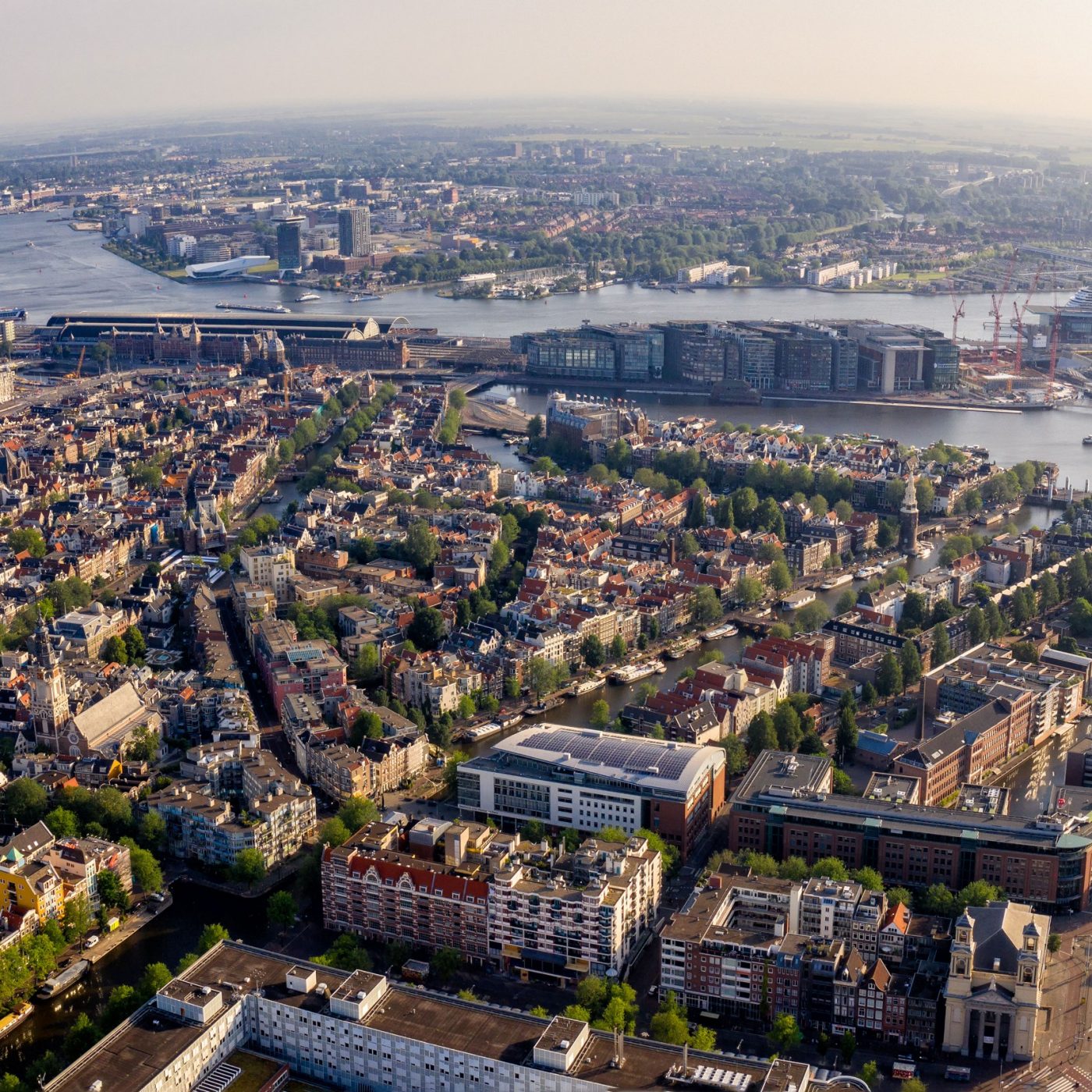 Stadt von oben, Meer