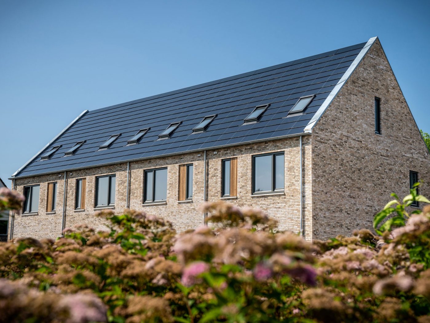 Haus mit Solardachziegel