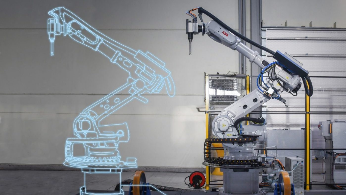 Roboterarm und digitaler Zwilling