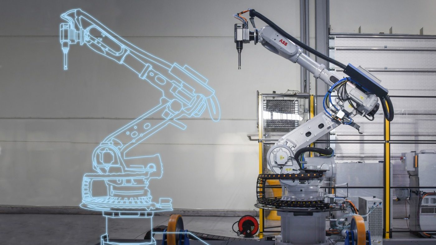 Roboterarm und digitaler Zwilling