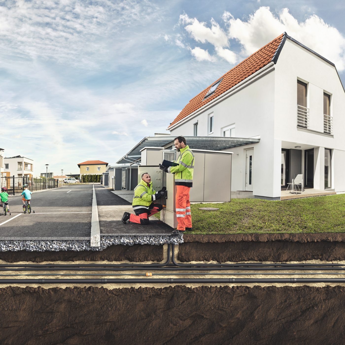 visualization of pipes underground