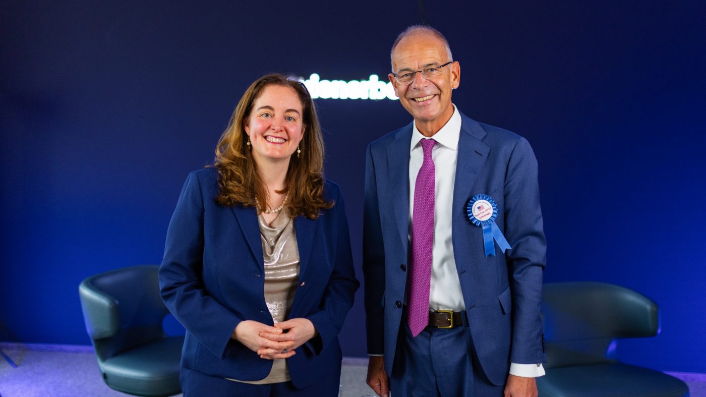 Kami A. Witmer, Deputy Chief of Mission for the United States Embassy in Austria and wienerberger CEO Heimo Scheuch