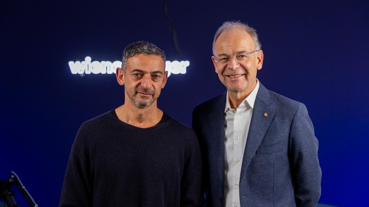 Artist Ali Cherri and wienerberger CEO Heimo Scheuch