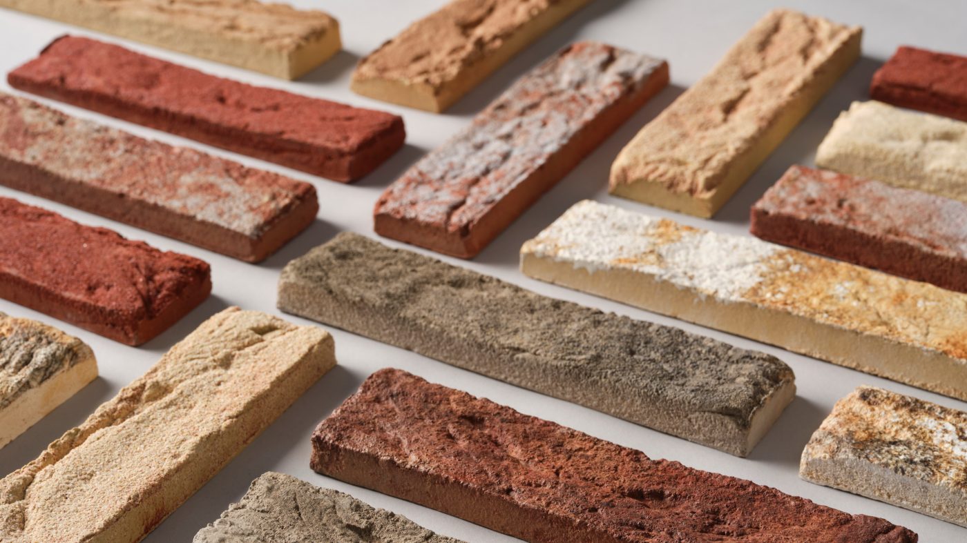 brick slips in various colors