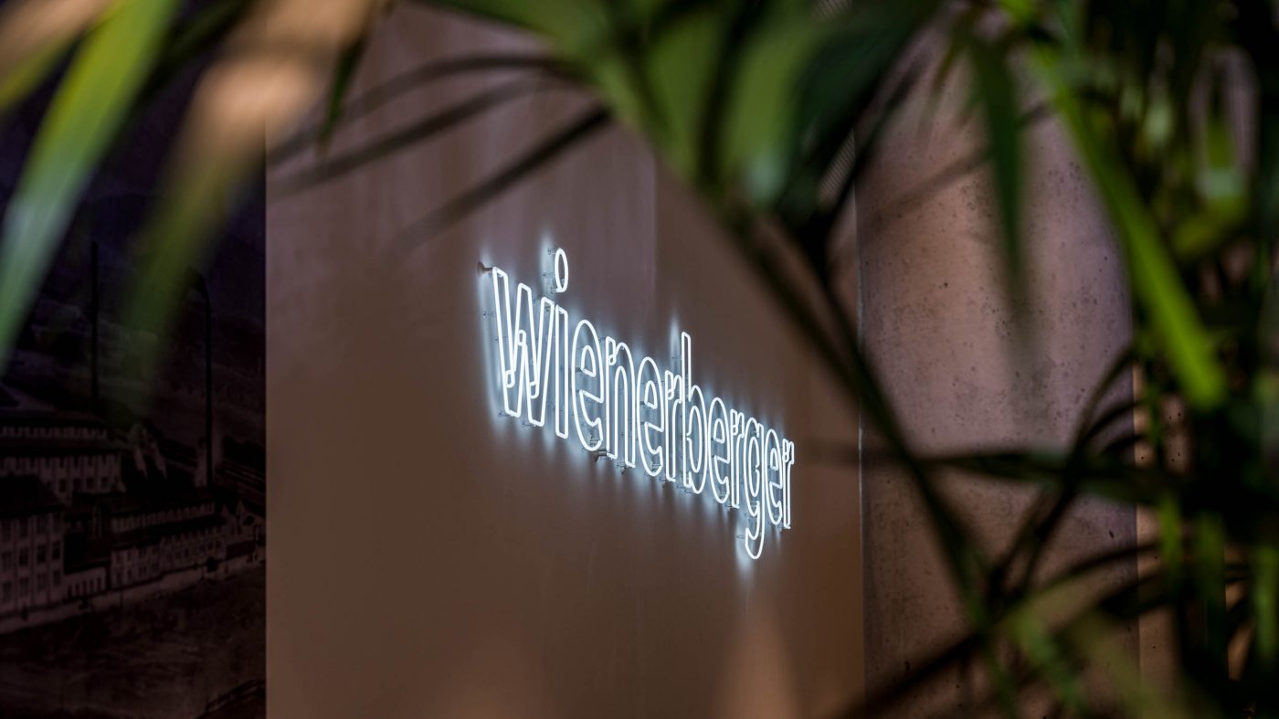 wienerberger logo on a wall