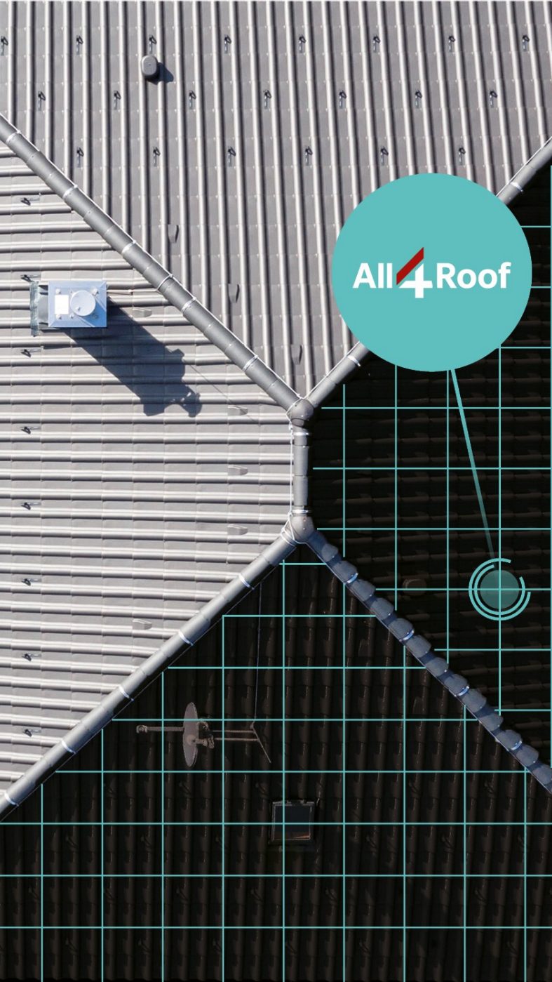 roof, chimney, garden, digital grid