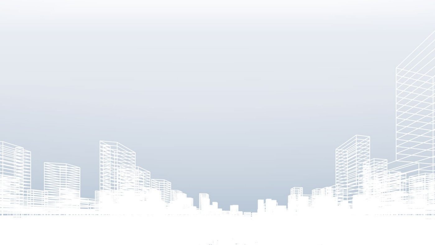 Wireframe skyline of a city in light blue and white