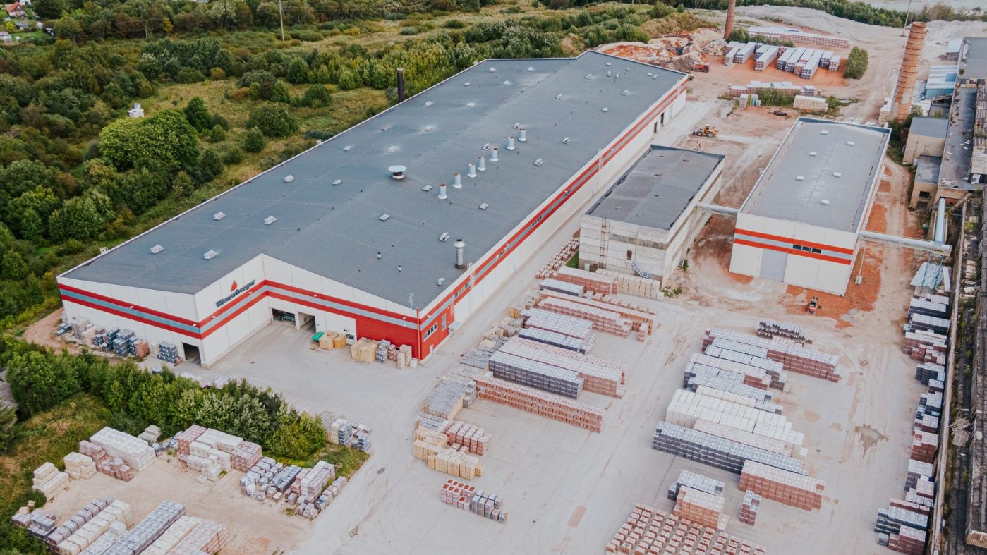 Brick factory from above