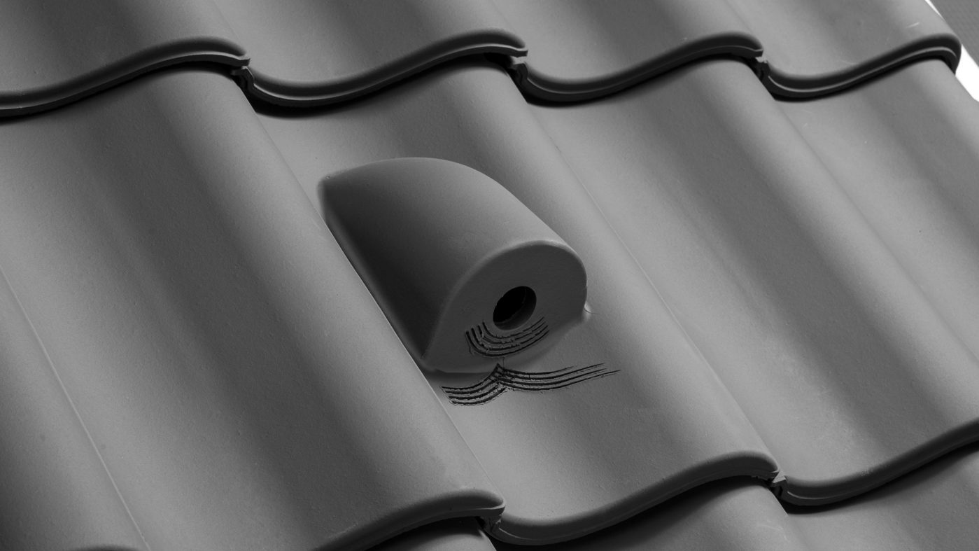 bird nest roof tile, black