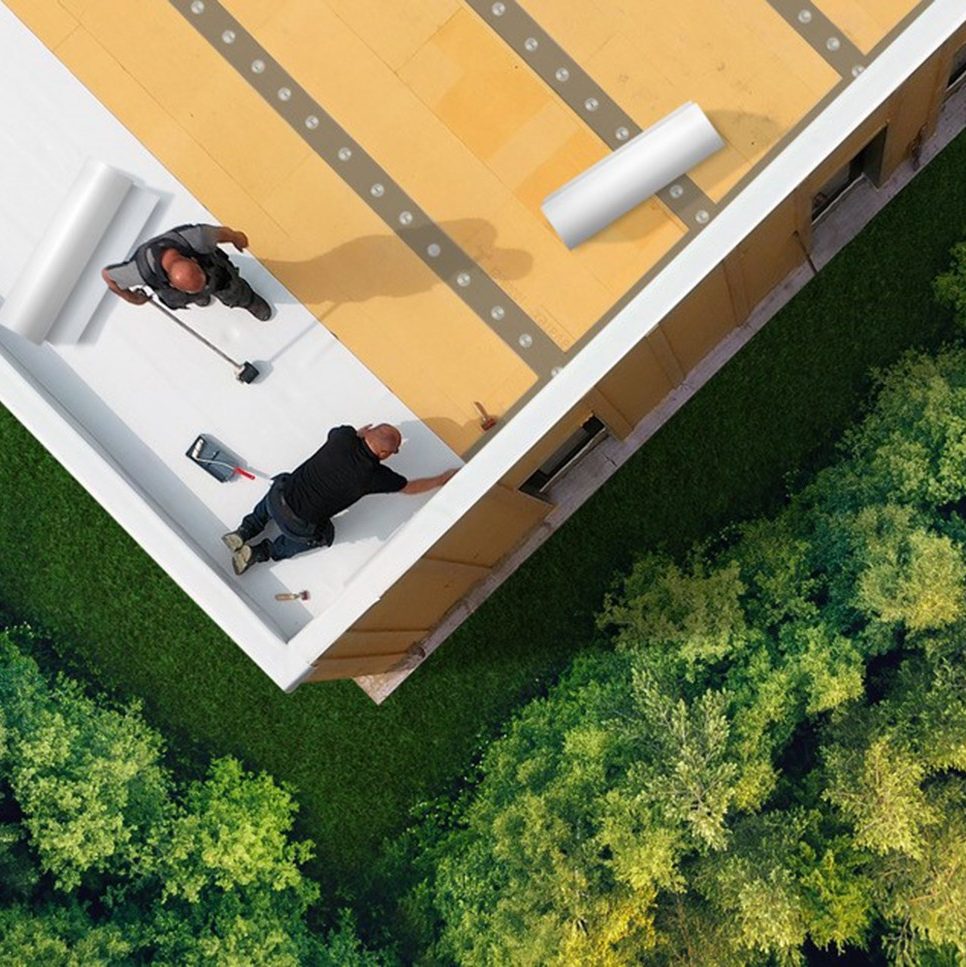 Roof being layed with Leadax Roov