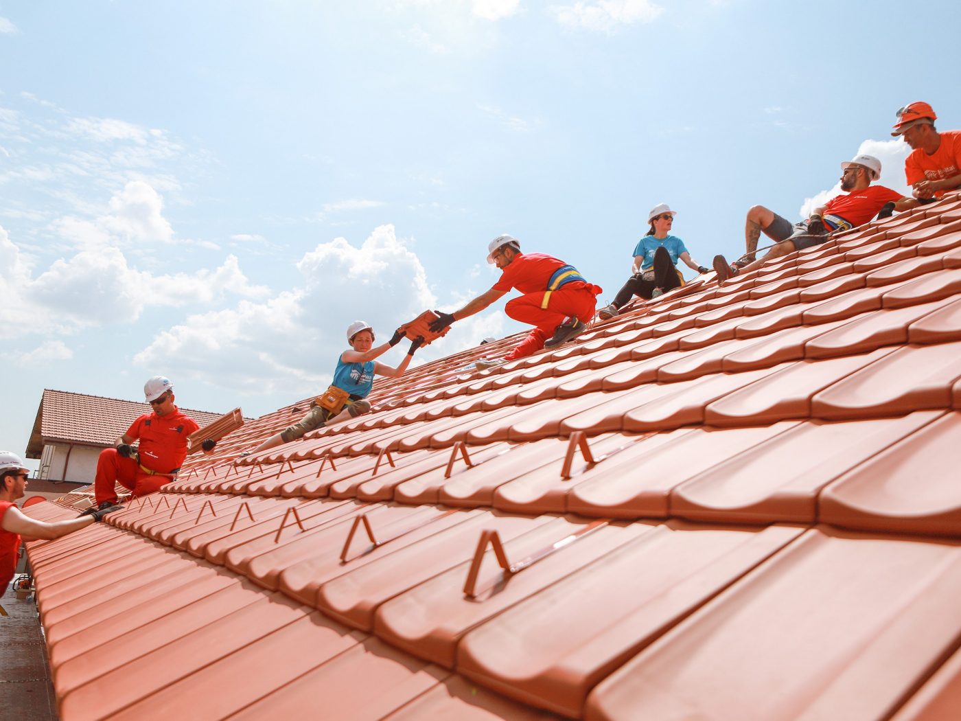 Habitat for Humanity - people building houses
