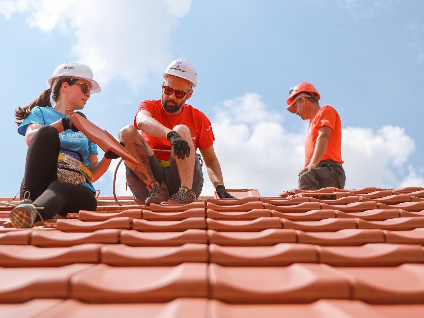 Habitat for Humanity - people building houses