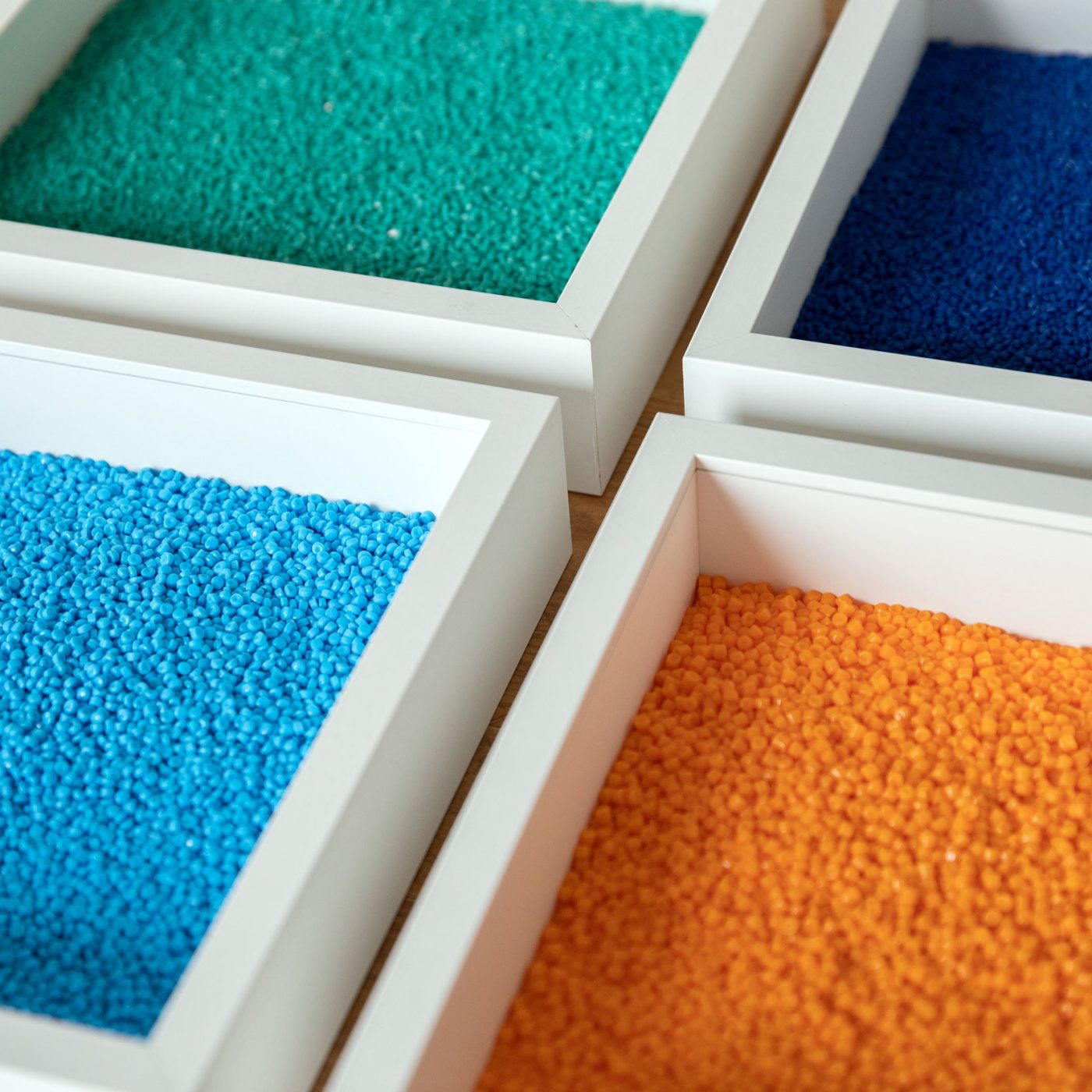 colorful plastic granulat
