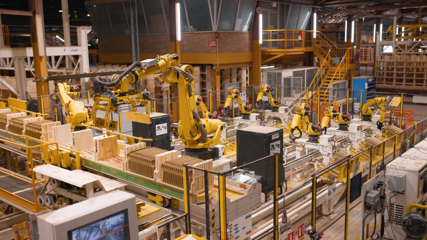 a modern roof tile plant